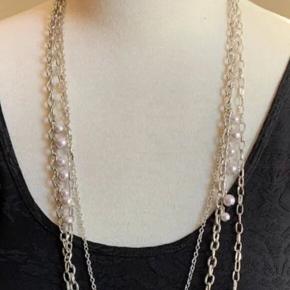 NWT Paparazzi Pearl Pageant Necklace Earrings Set - Picture 4 of 6